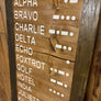 Phonetic Alphabet / Morse Code / Military Alphabet Wall Hanging