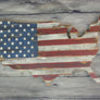 USA Flag on US Map