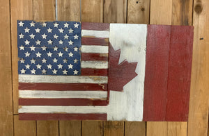 USA & Canada 3d Hybrid Flag