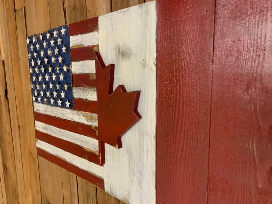 USA & Canada 3d Hybrid Flag