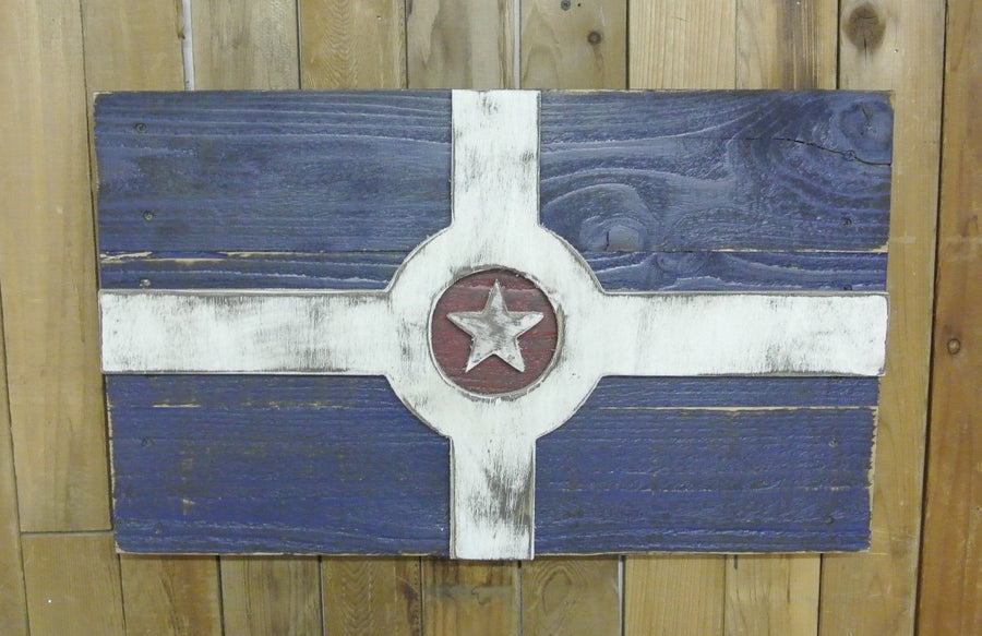Indianapolis Reclaimed Wood Flag