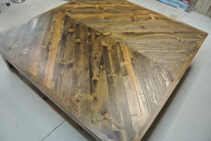 Chevron Wood Coffee Table