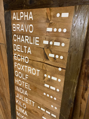 Phonetic Alphabet / Morse Code / Military Alphabet Wall Hanging
