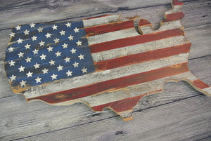 USA Flag on US Map